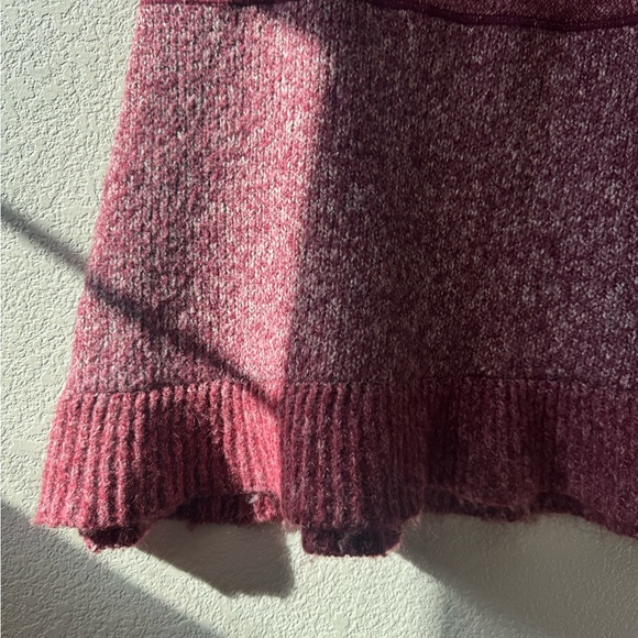 Prana Burgundy A-Line Knit Skirt - Picture 3 of 11